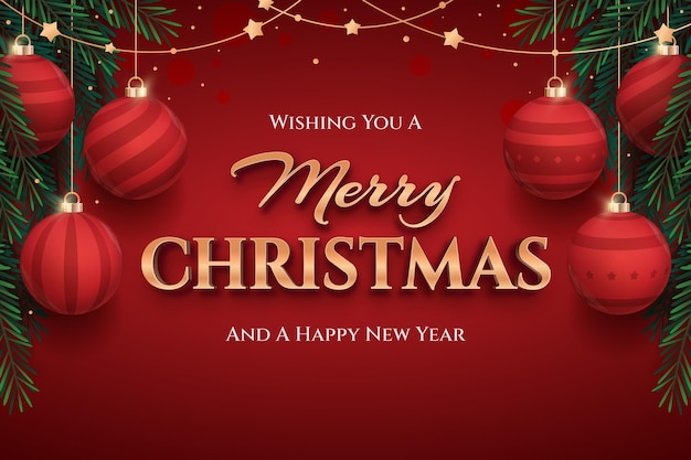 Merry christmas background with text effect