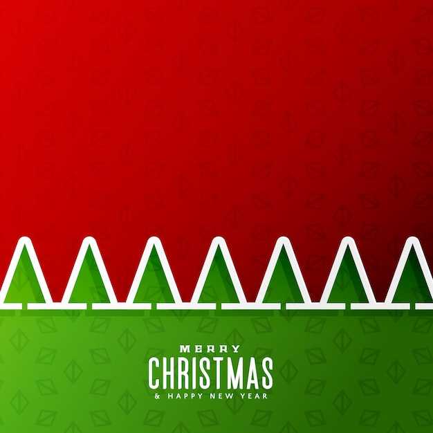 merry christmas background with tree in paper cut style