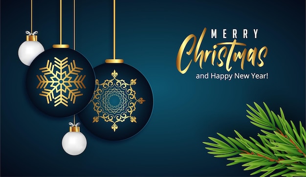 Merry Christmas Banner Concept l Elegant Christmas Achtergrond Social Media Post door robigraphics