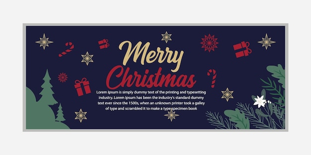 merry christmas banner happy new year banner social media cover and web banner merry christmas