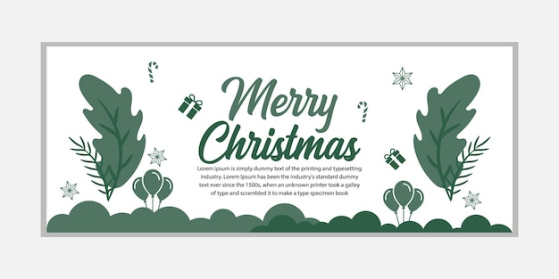 Merry christmas banner happy new year banner social media cover and web banner merry christmas