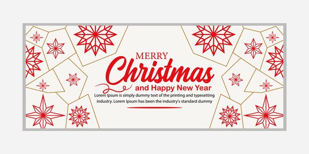 Merry Christmas banner and happy new year banner social media cover and web banner Merry Christmas