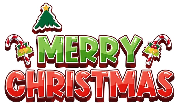 Vector merry christmas-banner met kerstversieringen