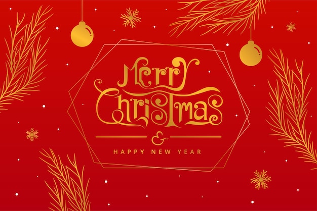 Merry christmas banner template design.