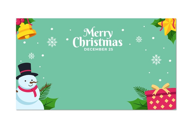 Merry Christmas banner template vector