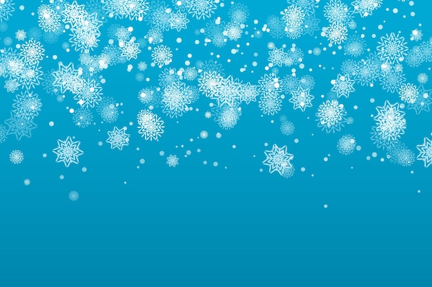 Banner di buon natale con fiocco di neve che cade e palla appesa. vacanza. buon anno. celebrazione