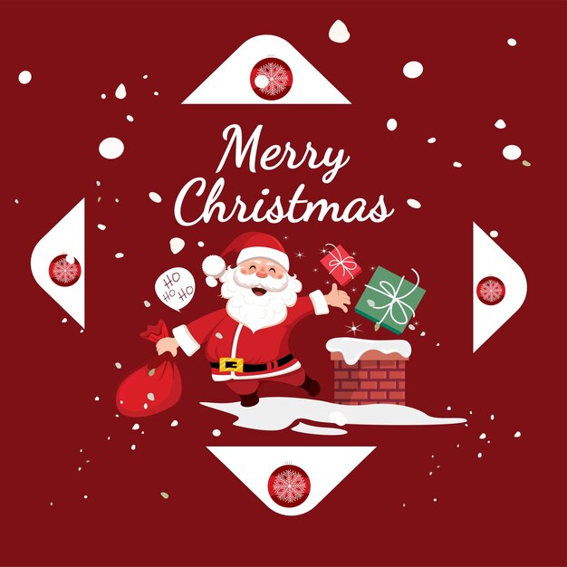 Vector merry christmas banner