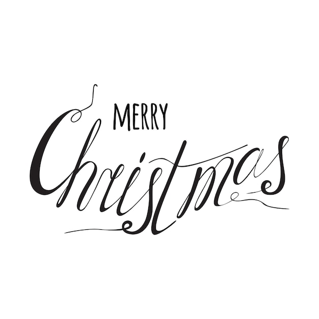 Merry Christmas belettering ontwerpelement