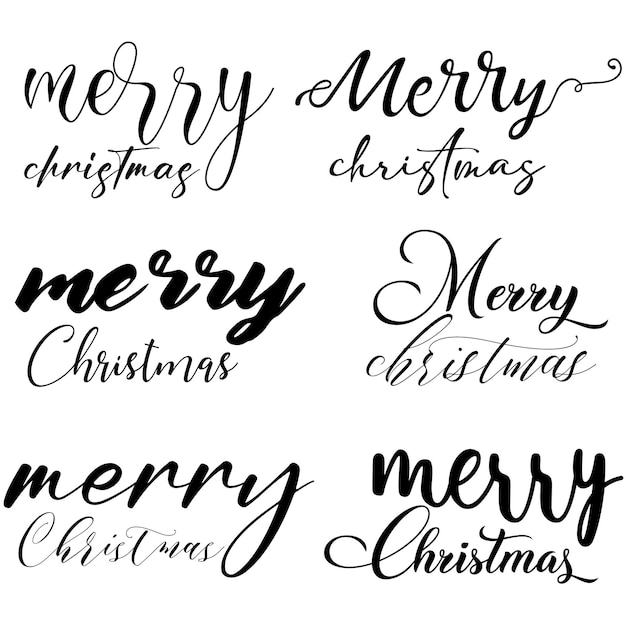 Merry Christmas belettering