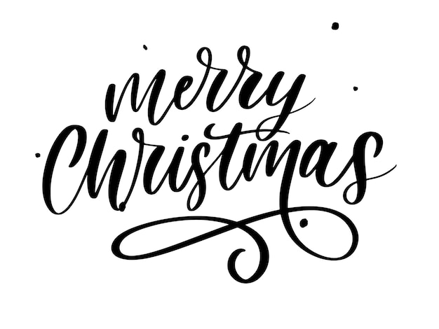 Merry christmas calligraphic