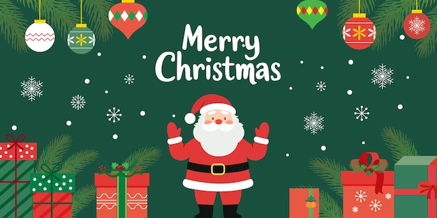 merry christmas calligraphy and background banner