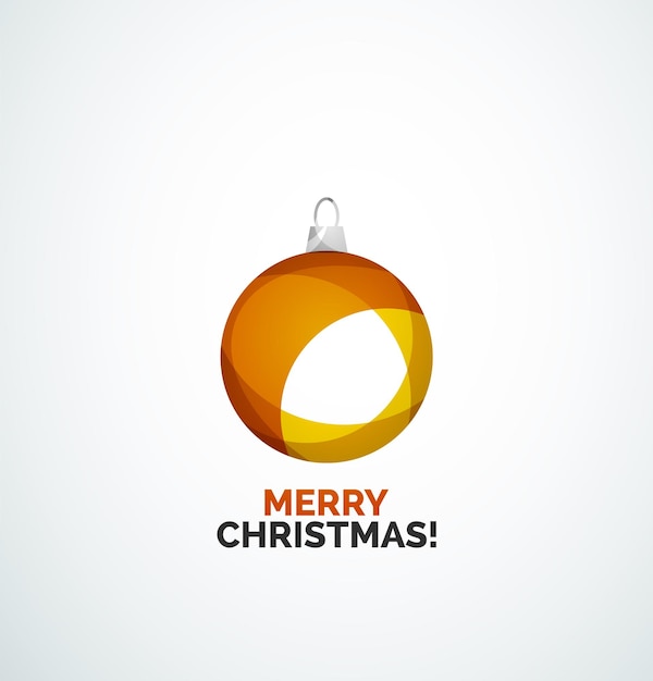 Merry Christmas card abstract ball bauble