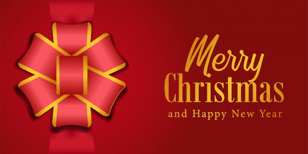 Merry christmas card banner template