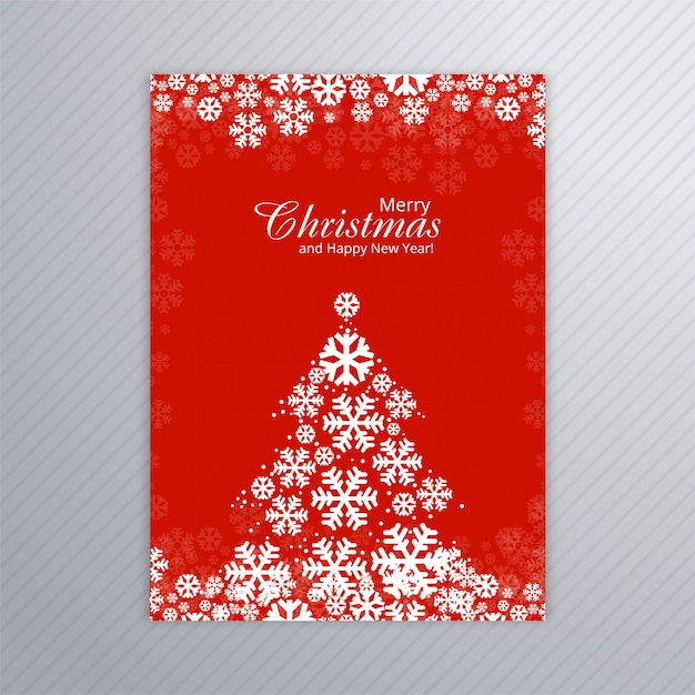 Disegno dell'opuscolo di merry christmas card