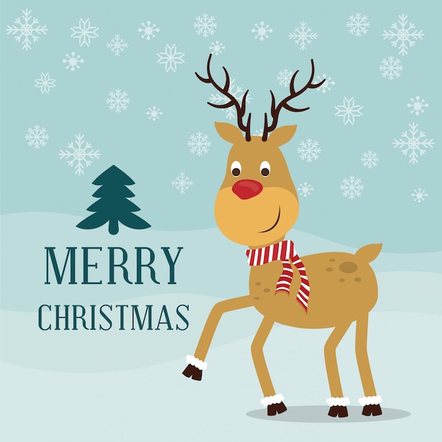 Premium Vector | Merry christmas card design.