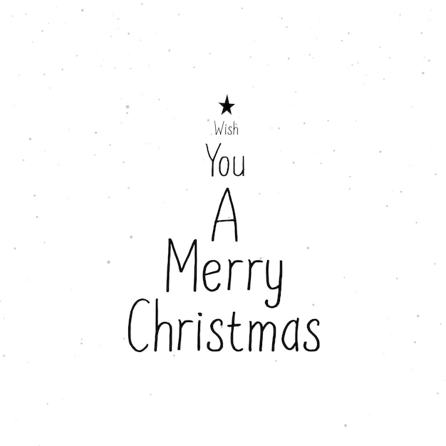 Vector merry christmas card, post template