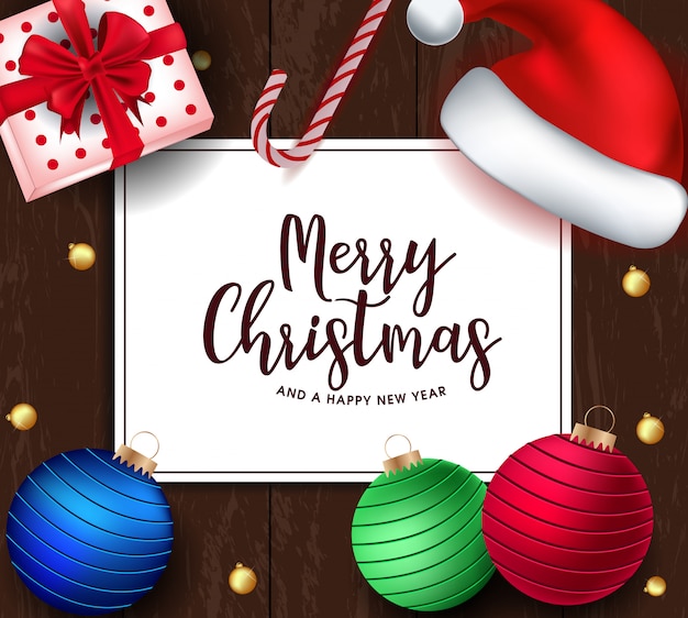 Vector merry christmas card