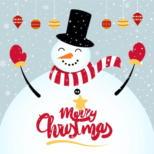 Merry Christmas cartoon cute illustration.