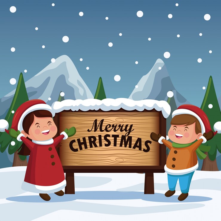 वेक्टर merry christmas cartoon