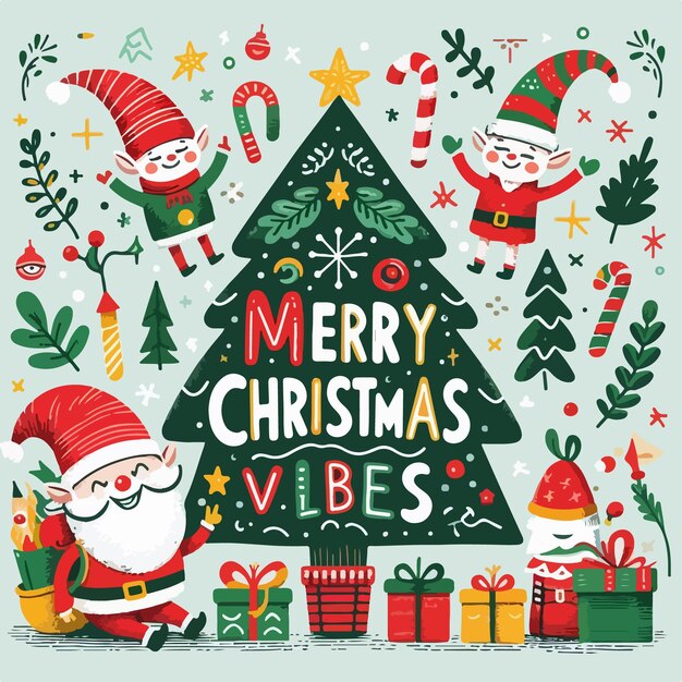Vector merry christmas celebration background illustration