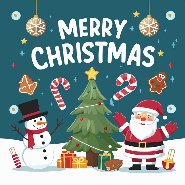Vector merry christmas celebration background illustration
