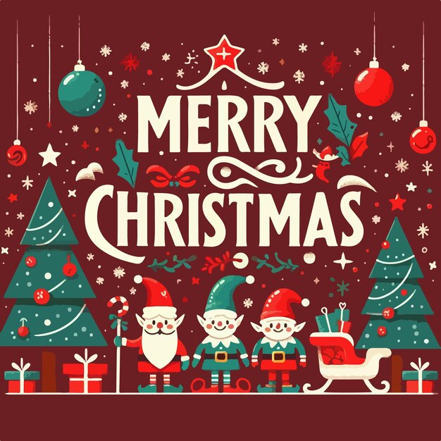 Vector merry christmas celebration background illustration