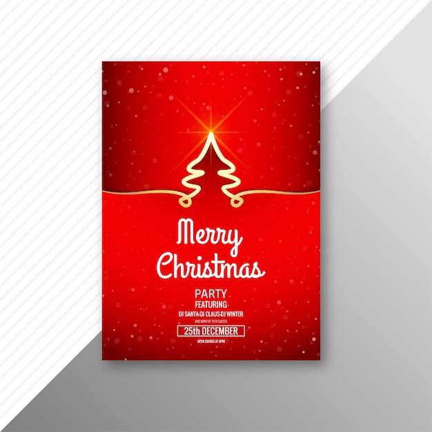 Merry christmas celebration card brochure template