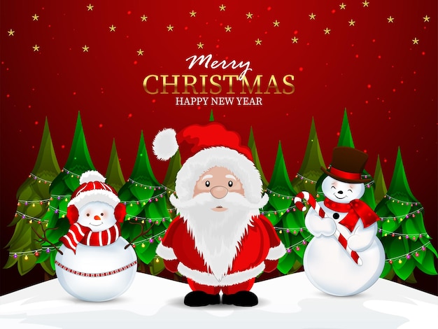 Vector merry christmas celebration card