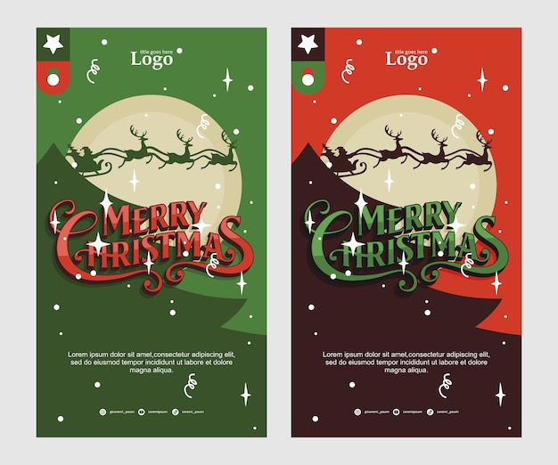 merry christmas celebration poster design