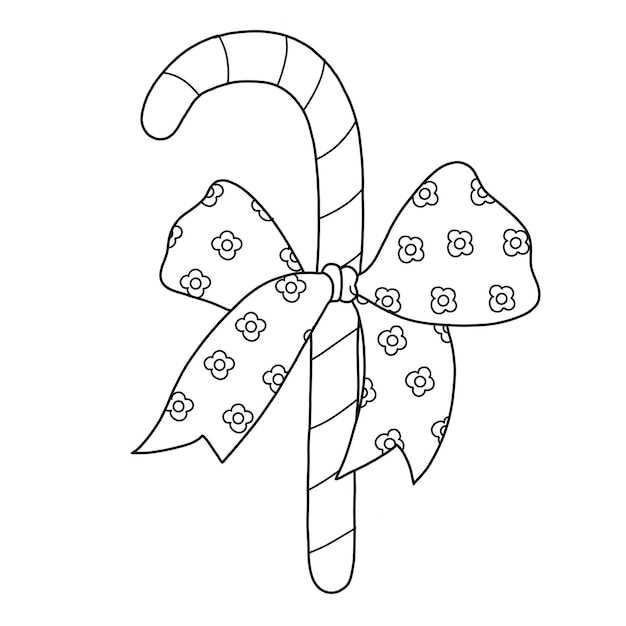 Merry Christmas Christmas elements isolated coloring page for kids