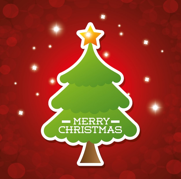 Merry christmas colorful card design