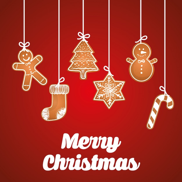 Merry christmas colorful card graphic