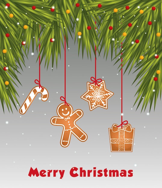 Merry christmas colorful card graphic