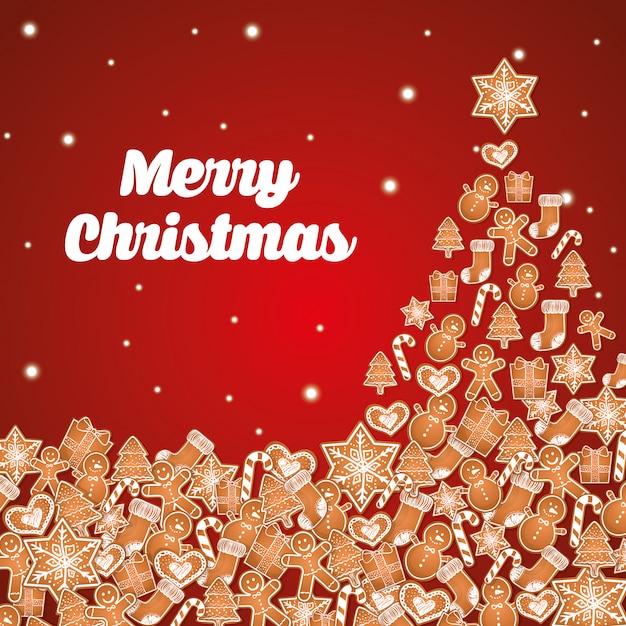 Merry christmas colorful card graphic