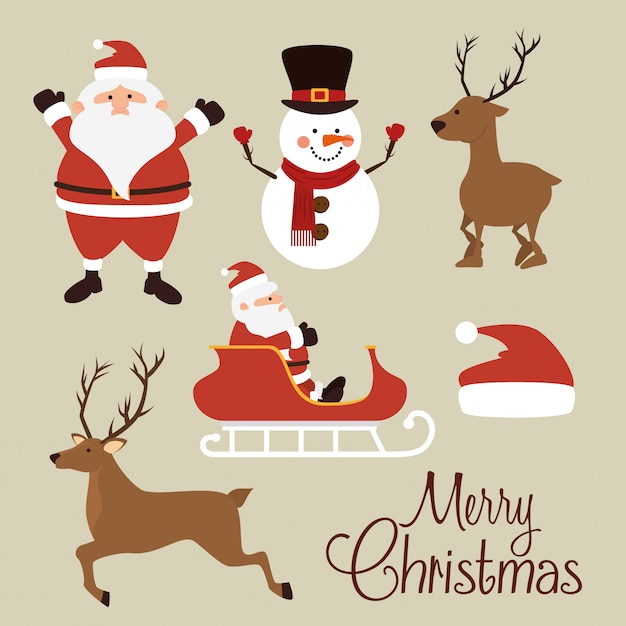 Merry christmas colorful card