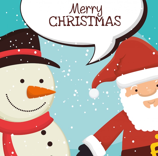Merry christmas colorful card