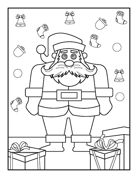 Merry christmas coloring page for kids