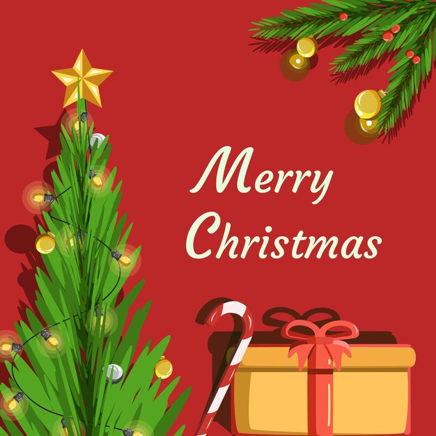 Merry Christmas Concept Vector Illustration