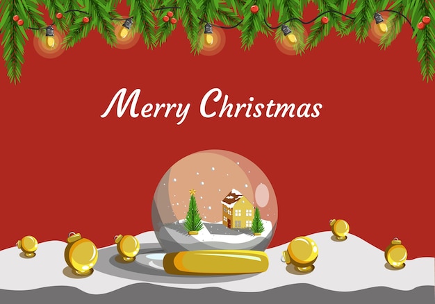 Merry christmas concept vector illustration