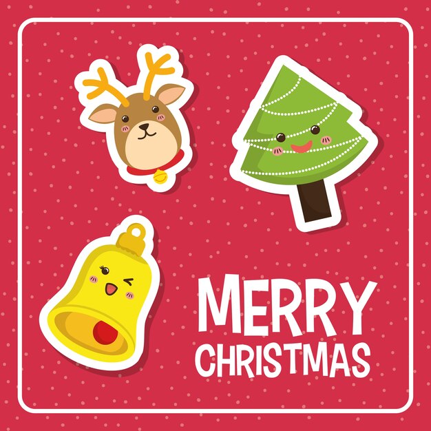 Vector merry christmas concept