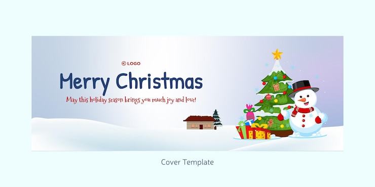 वेक्टर merry christmas  cover page template