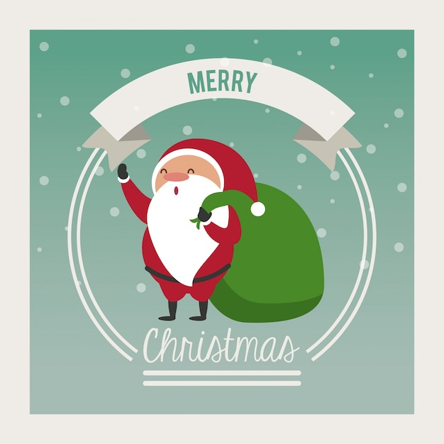 Веселая рождественская милая открытка