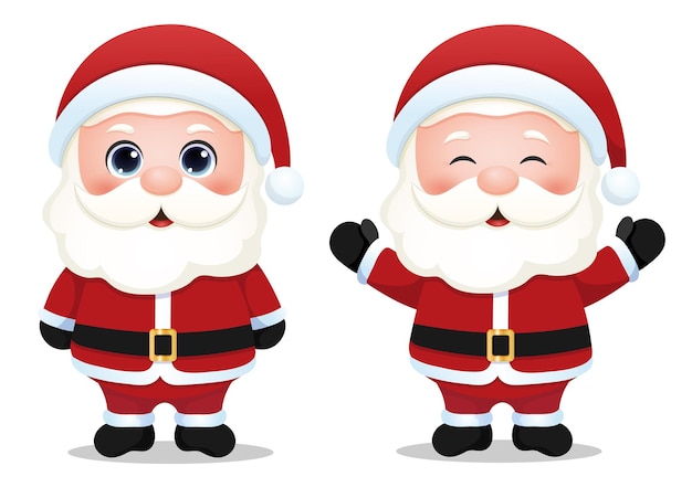 Merry Christmas  Cute Santa Claus  vector illustration