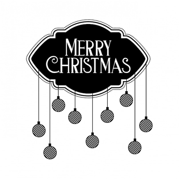 Vector merry christmas decoration