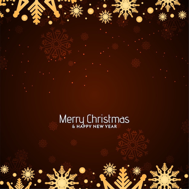 Merry Christmas decorative snowflakes background design 
