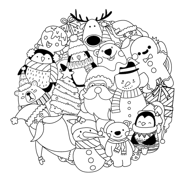 Doodle di buon natale