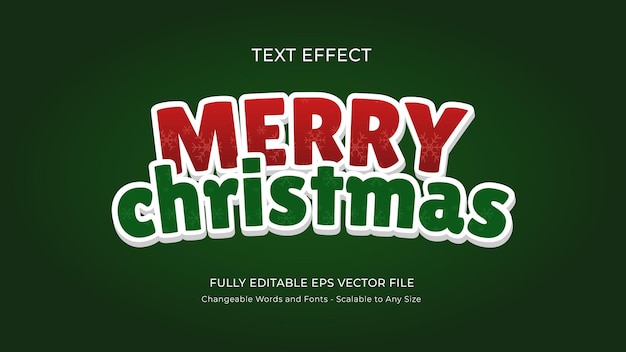 Merry Christmas Editable Text Effect