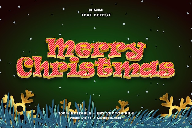 Merry Christmas Editable Text Effect