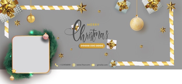 Banner di copertina di facebook di buon natale