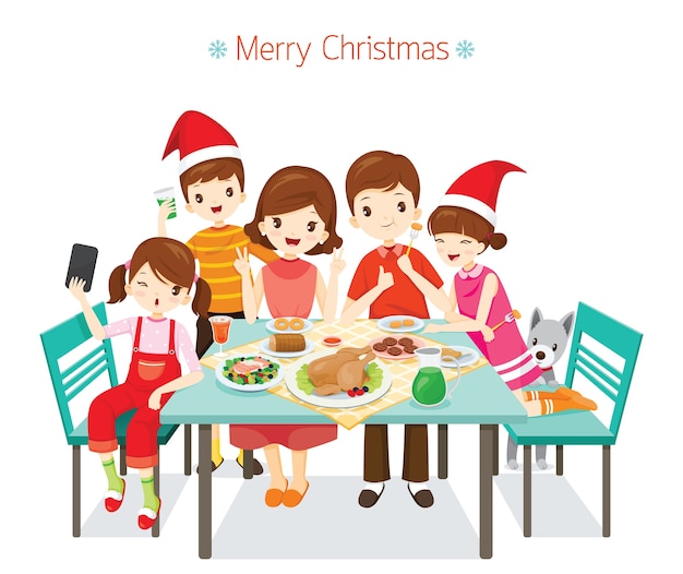 Merry christmas family greeting